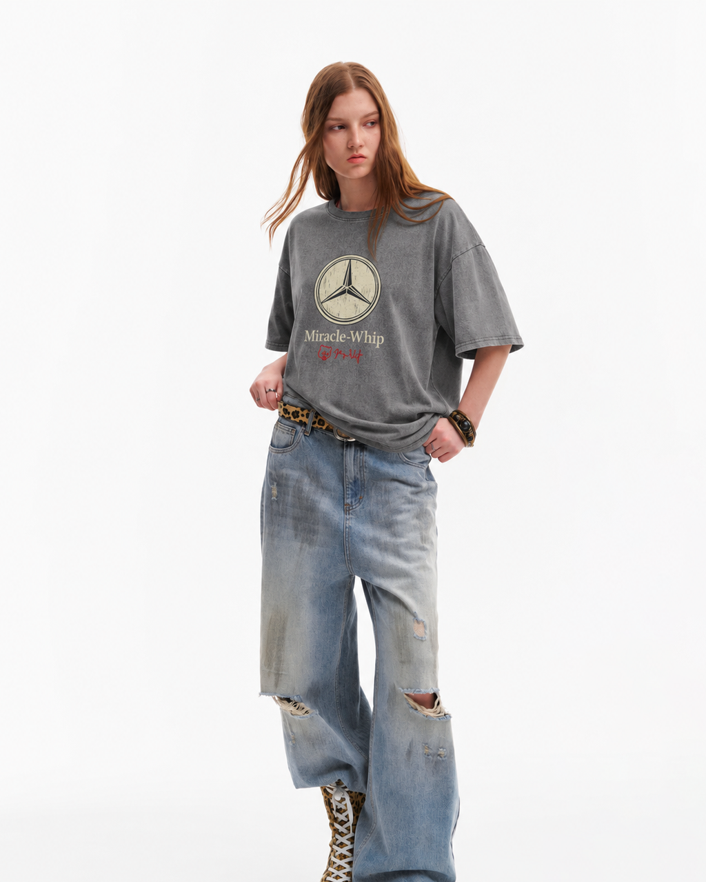 Miracle Whip Star Logo Graphic Washed T-Shirt