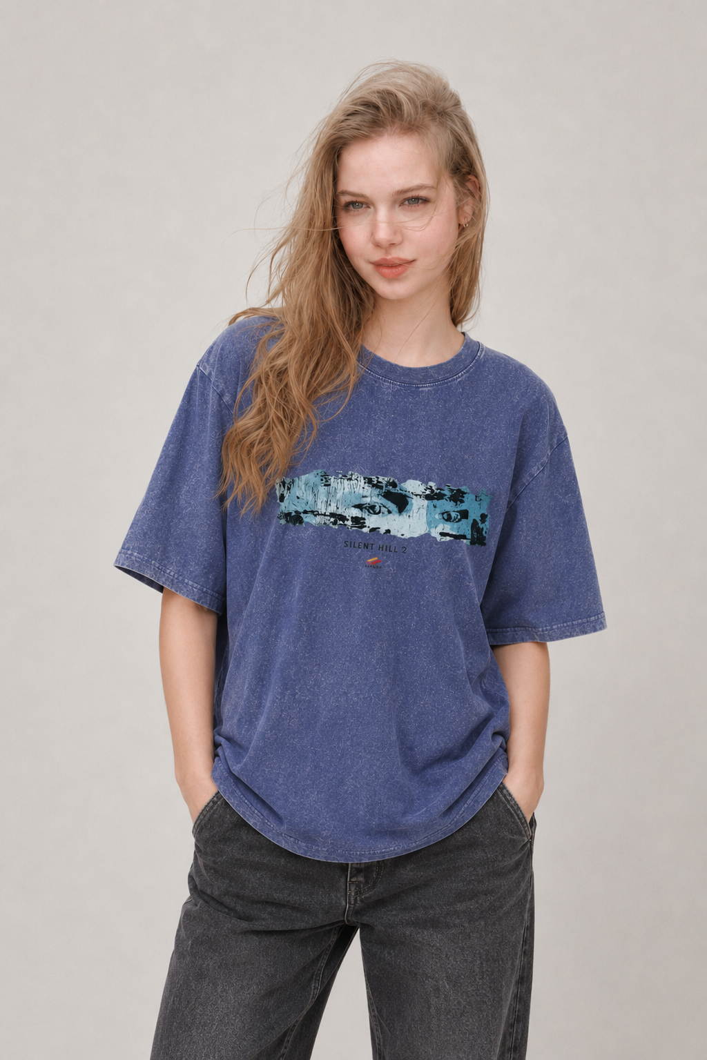 Silent Hill 2 Distressed Graphic Washed T-Shirt