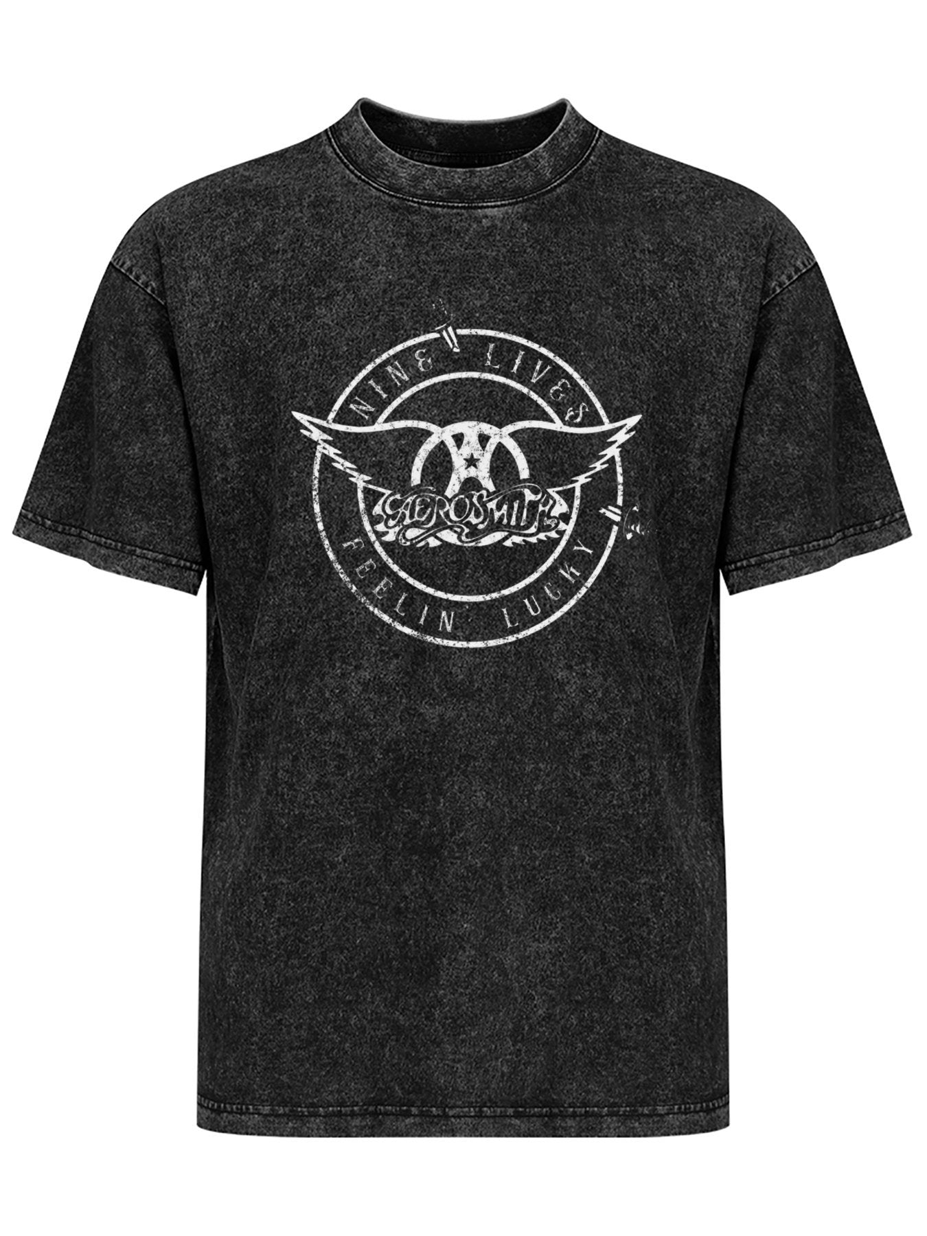 Aerosmith Nine Lives Feelin’ Lucky Logo Graphic T-Shirt