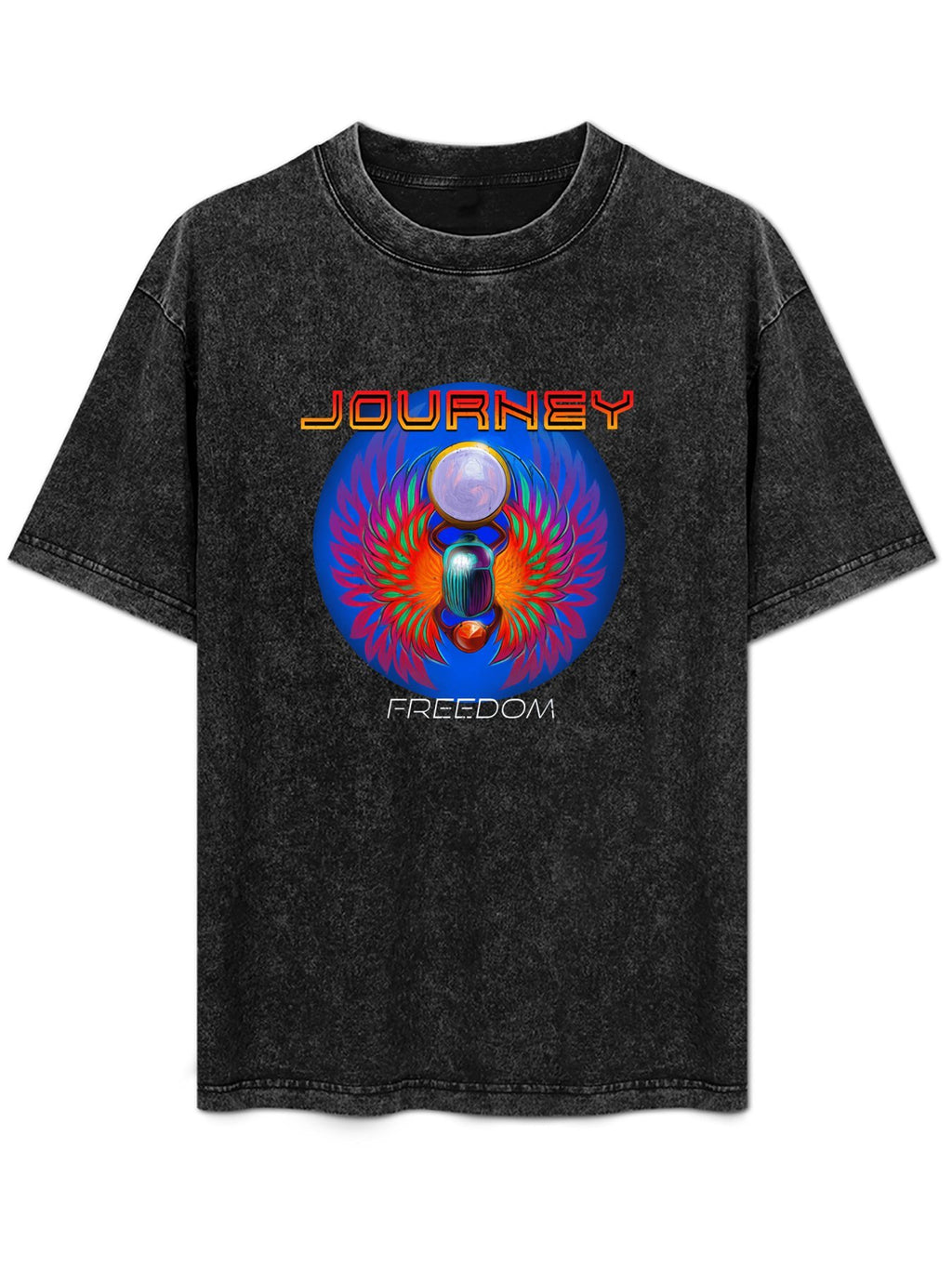Journey Freedom Winged Scarab Graphic T-Shirt