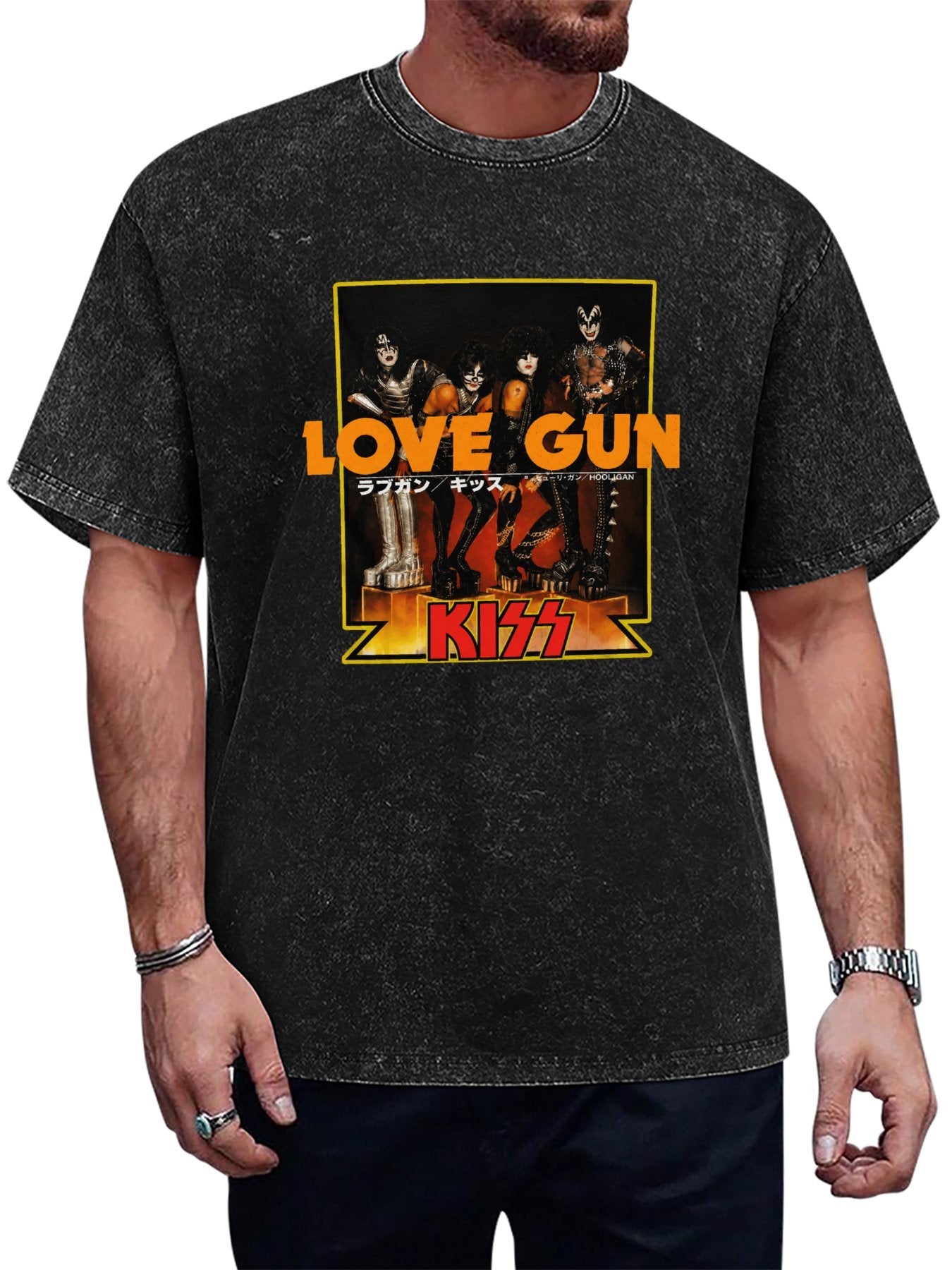 KISS Love Gun Japanese Poster Graphic T-Shirt Main image