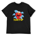 Tear It Up Cartoon Character Graphic Black T-Shirt