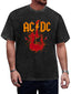 Vintage Washed AC/DC Electric Guitar Graphic T-Shirt