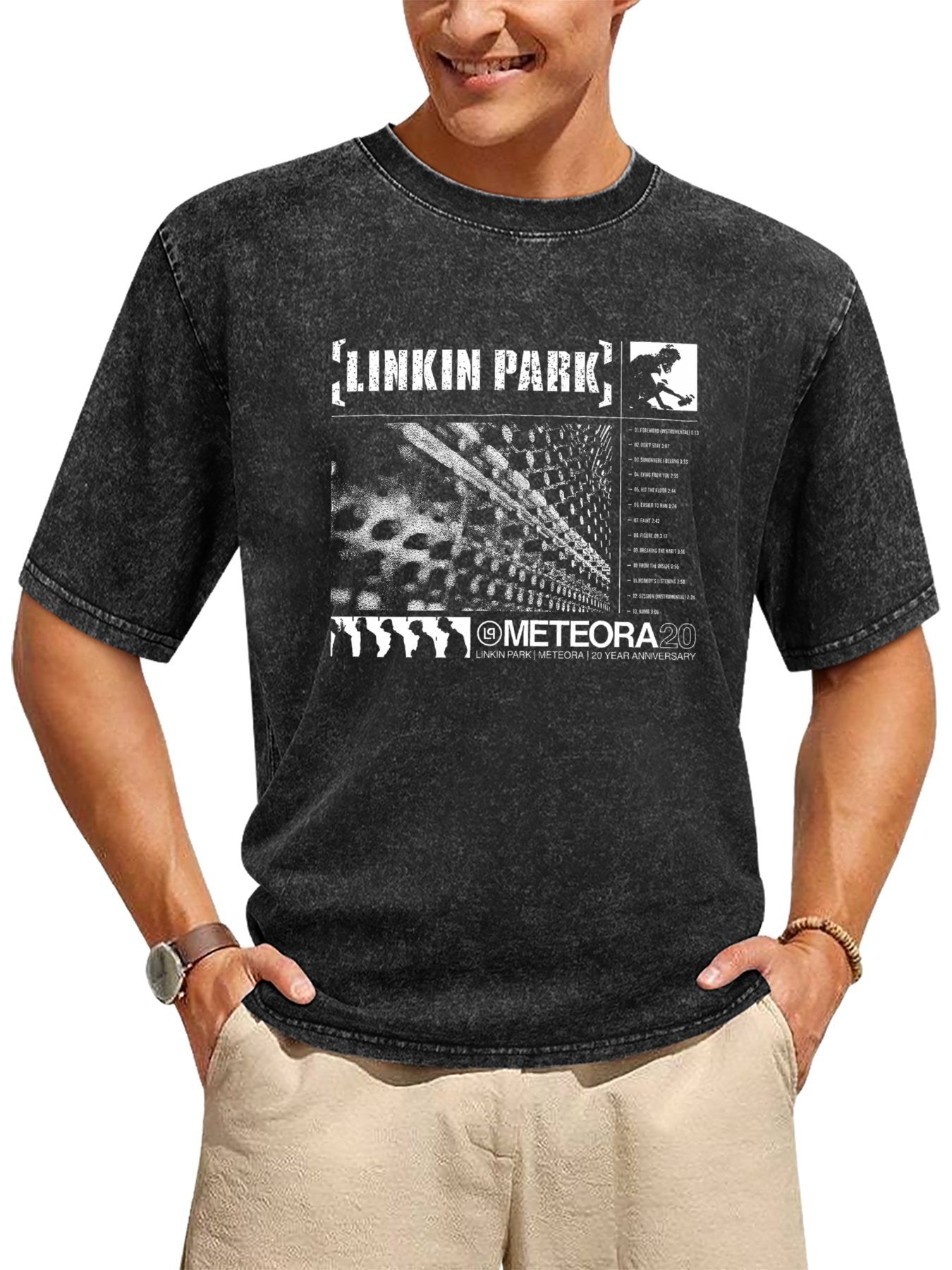 Vintage Washed Linkin Park Meteora 20 Graphic T-Shirt Secondary image