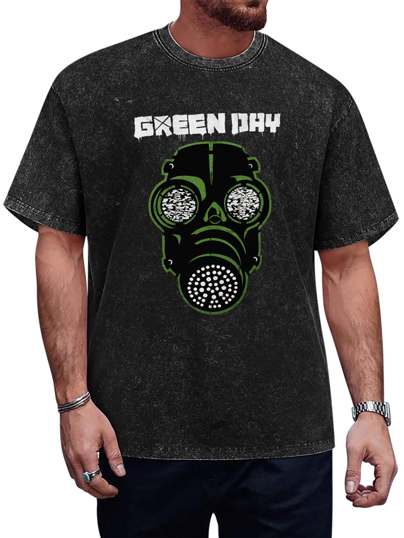 Green Day Gas Mask Graphic T-Shirt Main image