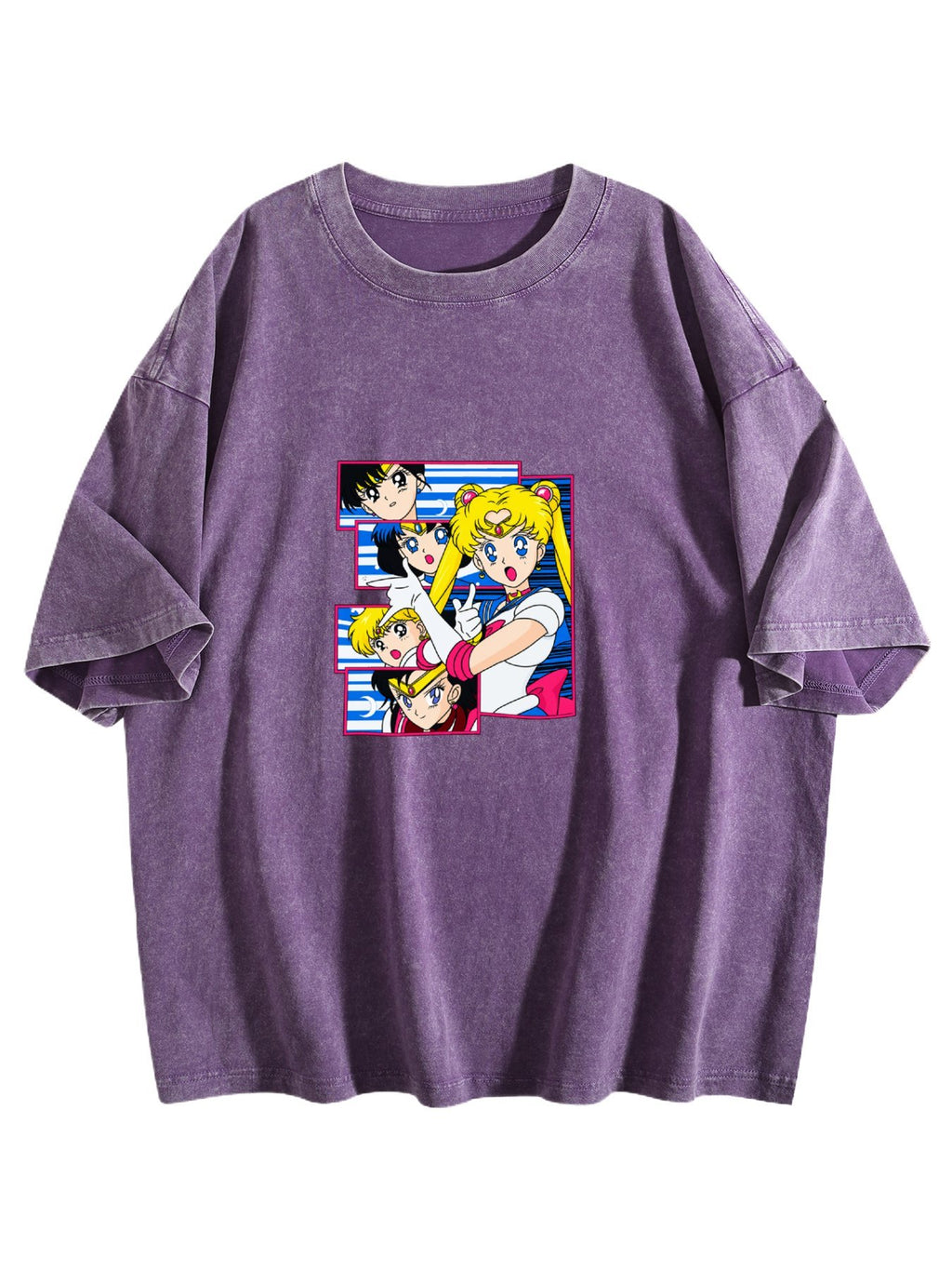 Sailor Moon Washed Anime Graphic T-Shirt