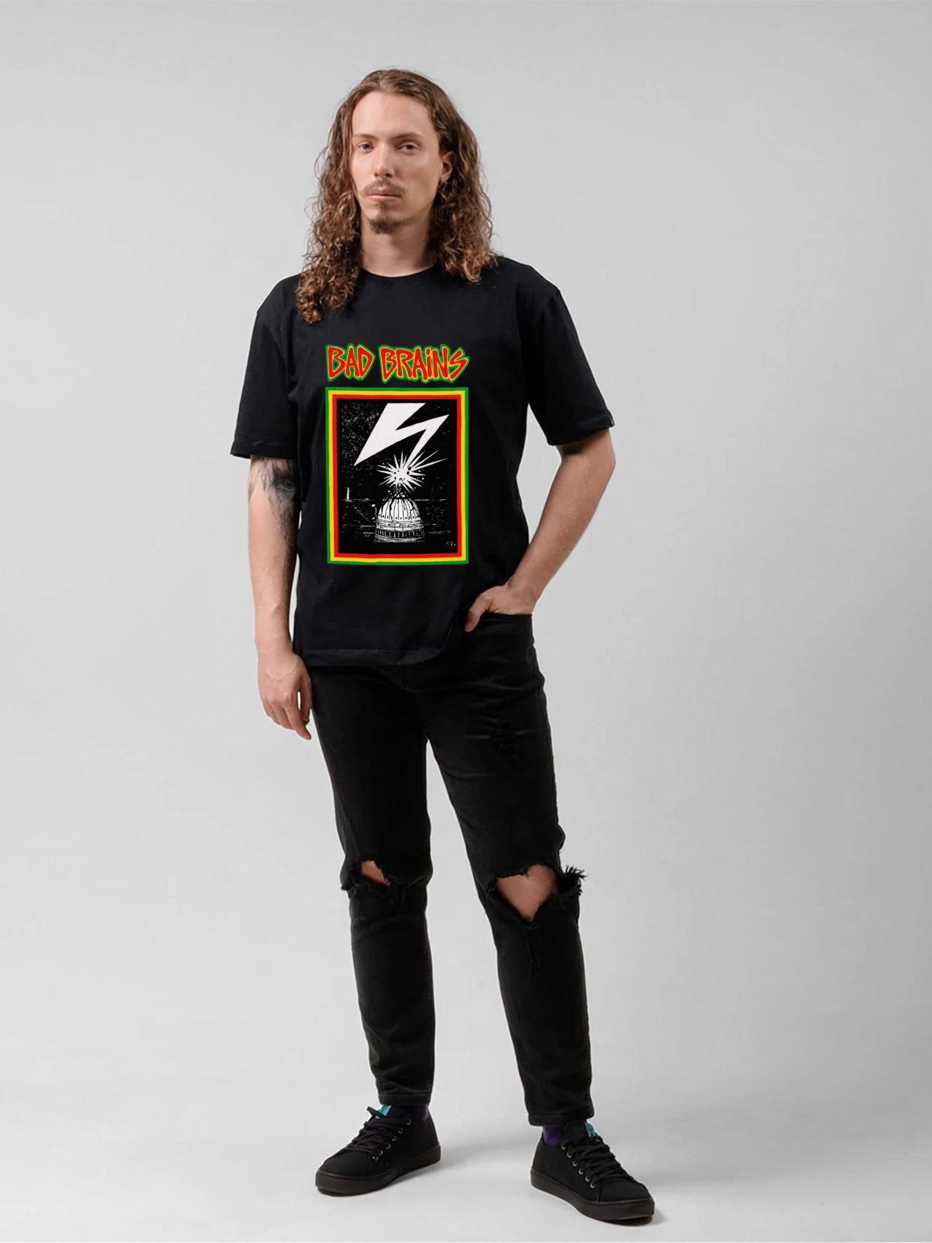 Bad Brains Bold Lightning Panel T-Shirt