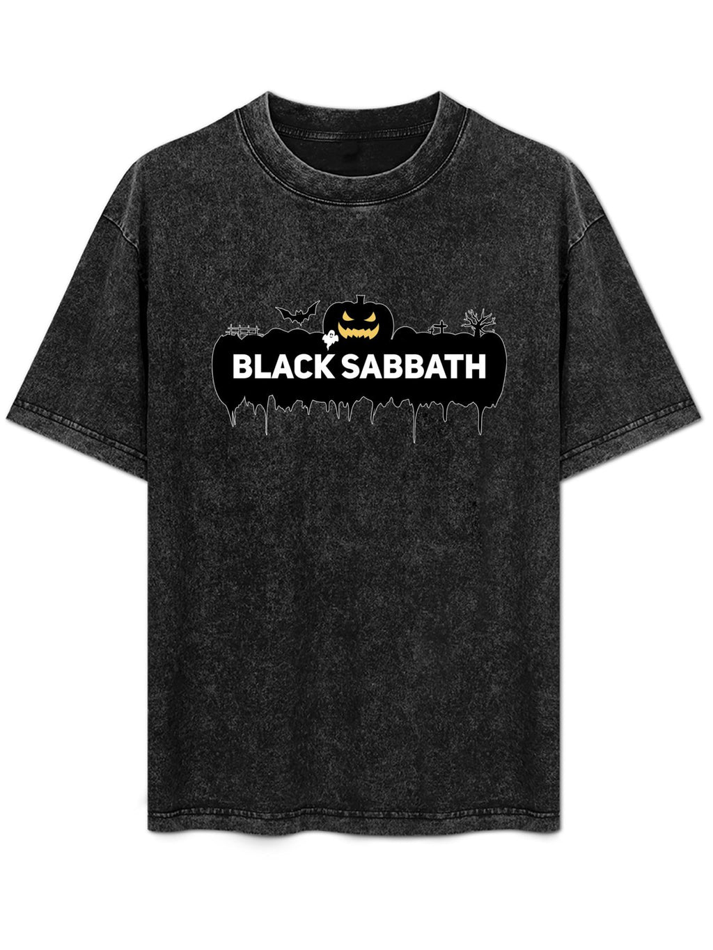Vintage Washed Black Sabbath Halloween Graphic T-Shirt