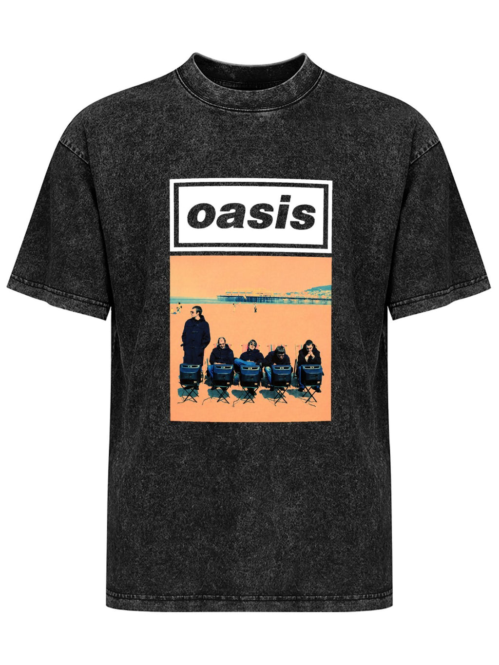 Oasis Beach Band Portrait Graphic T-Shirt