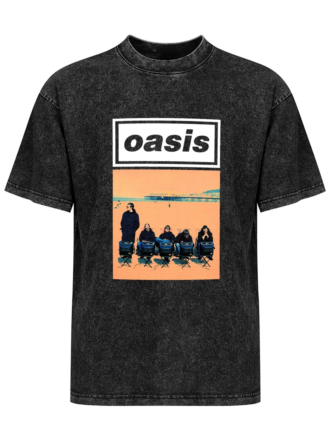 Oasis Beach Band Portrait Graphic T-Shirt