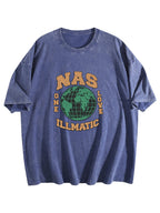 Nas One Love Illmatic Globe Graphic Washed T-Shirt