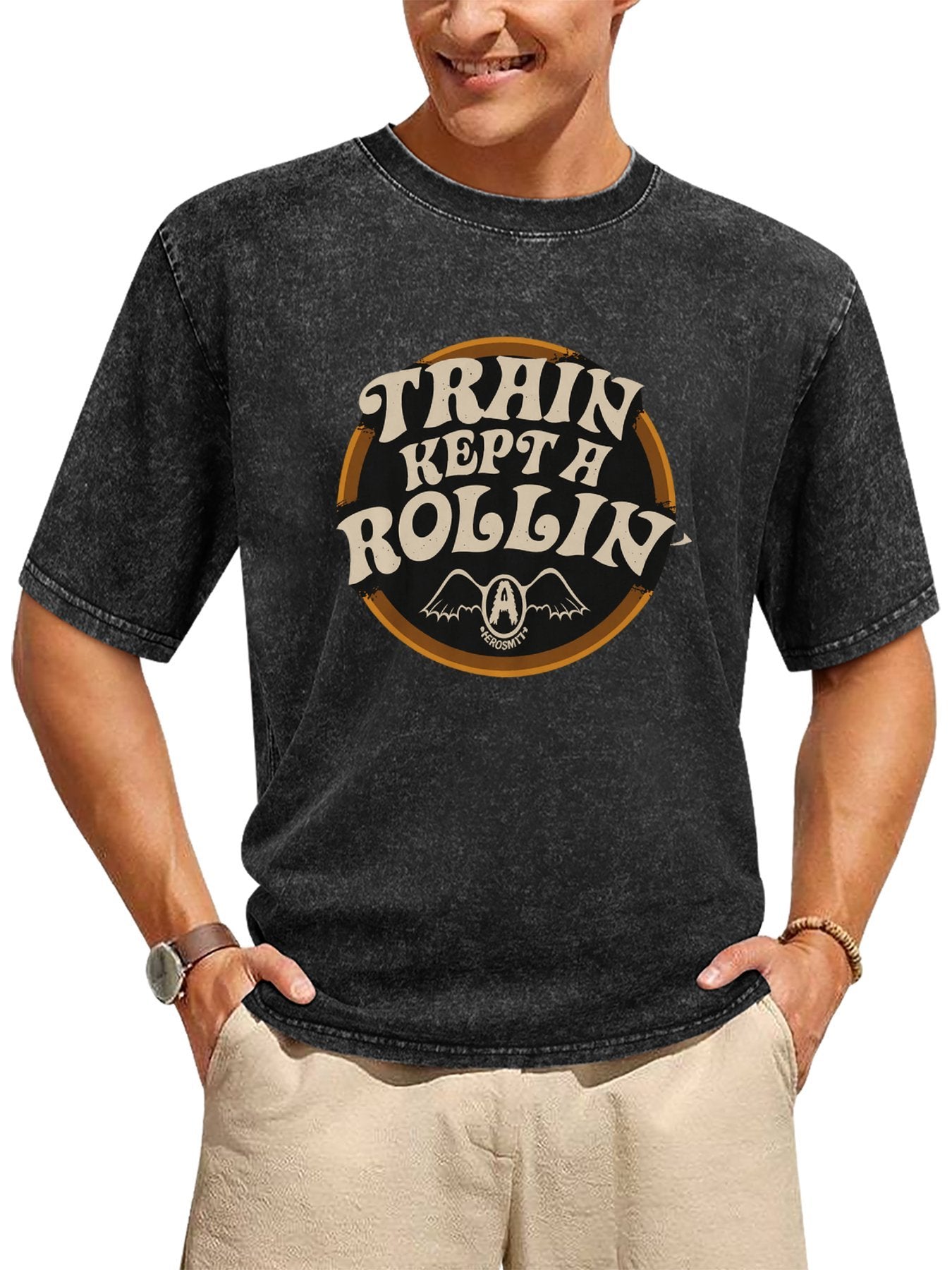 Aerosmith Train Kept A-Rollin’ Graphic T-Shirt