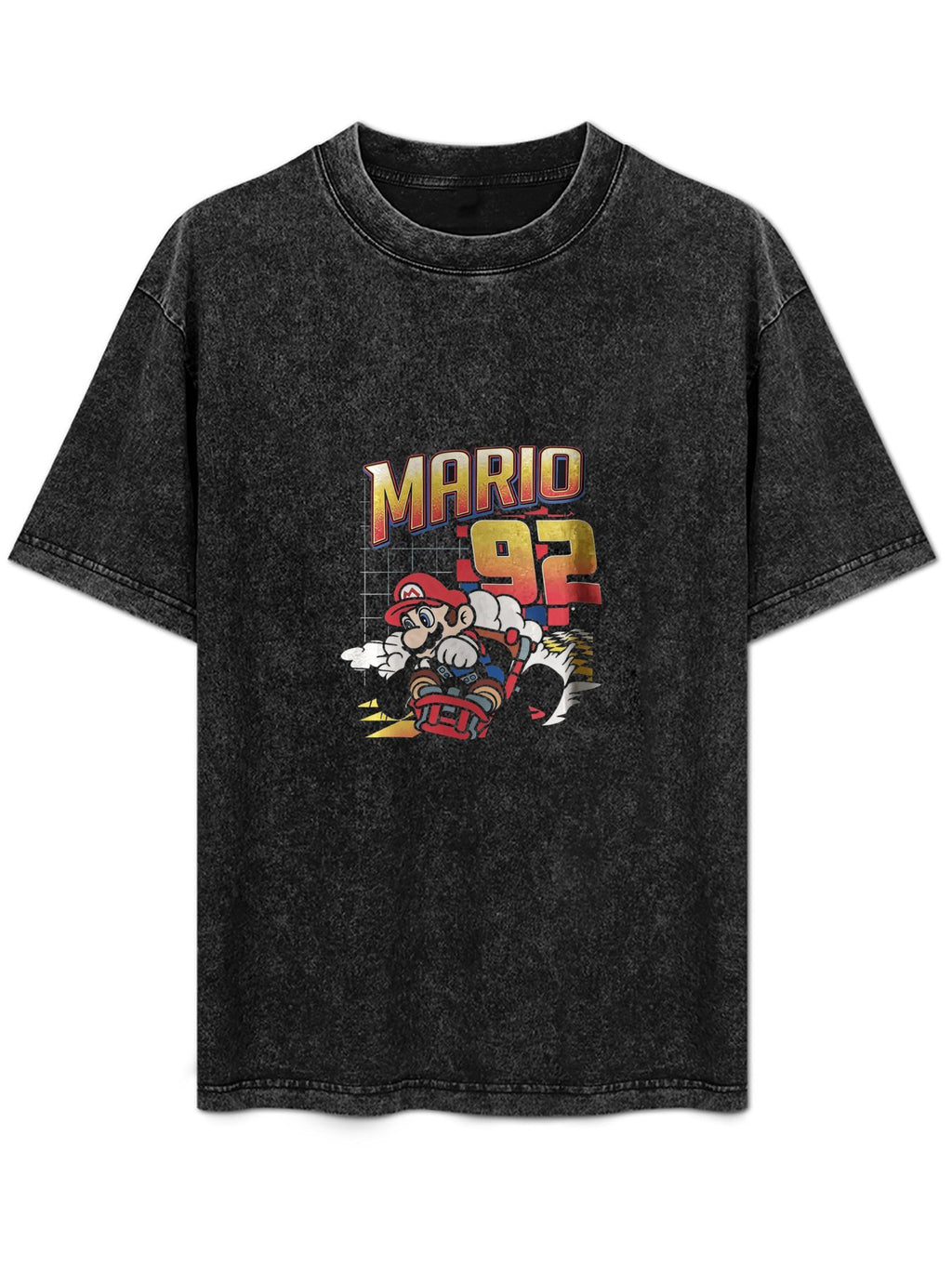 Mario 92 Washed Racing Graphic T-Shirt