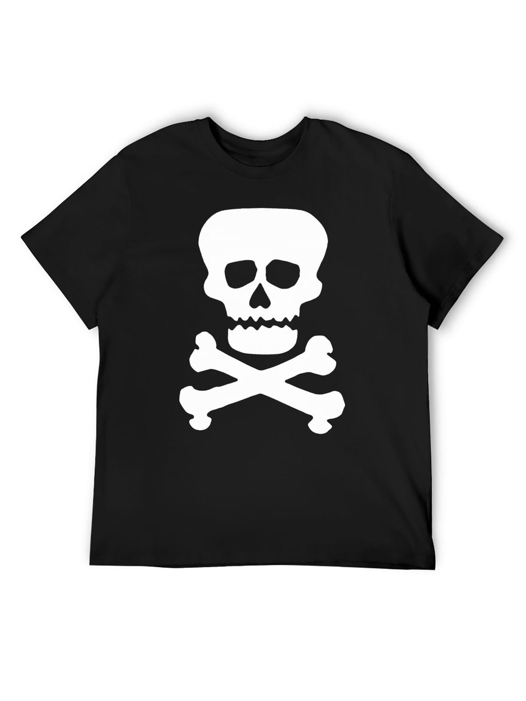 Skull and Crossbones Minimalist Gothic Graphic T-Shirt
