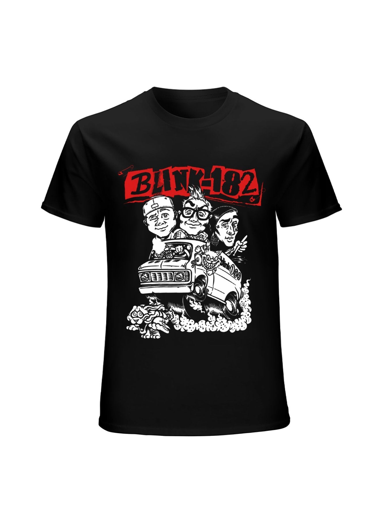 Blink-182 Cartoon Van Ride Punk Sketch Artwork T-Shirt