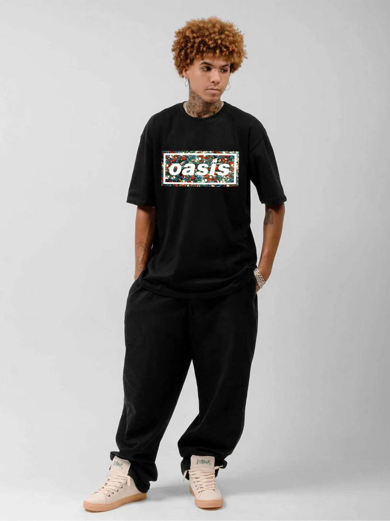 Oasis Floral Box Logo Graphic T-Shirt