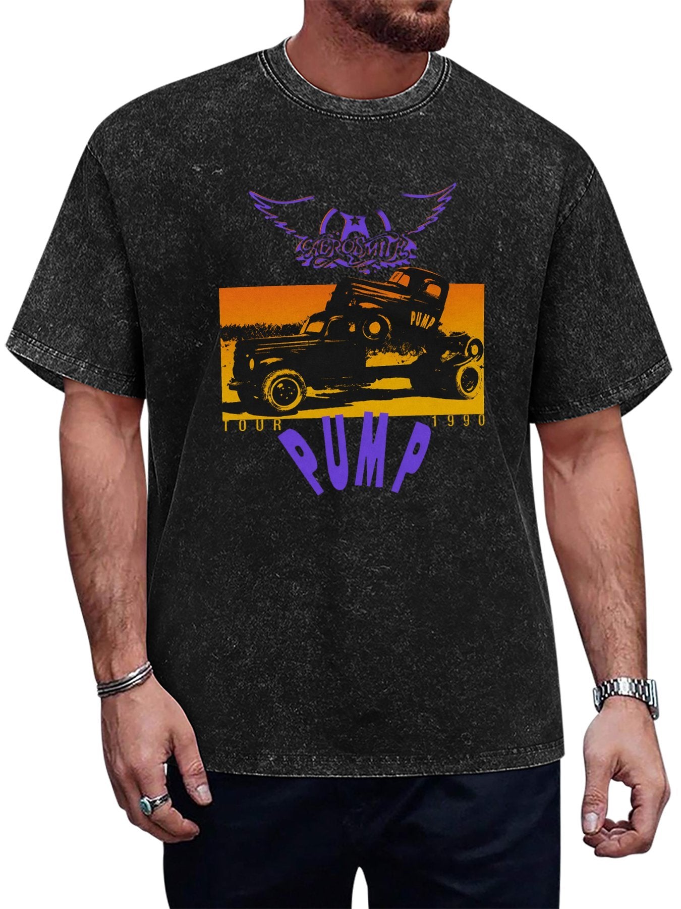 Aerosmith Pump Tour 1990 Truck Graphic T-Shirt Main image