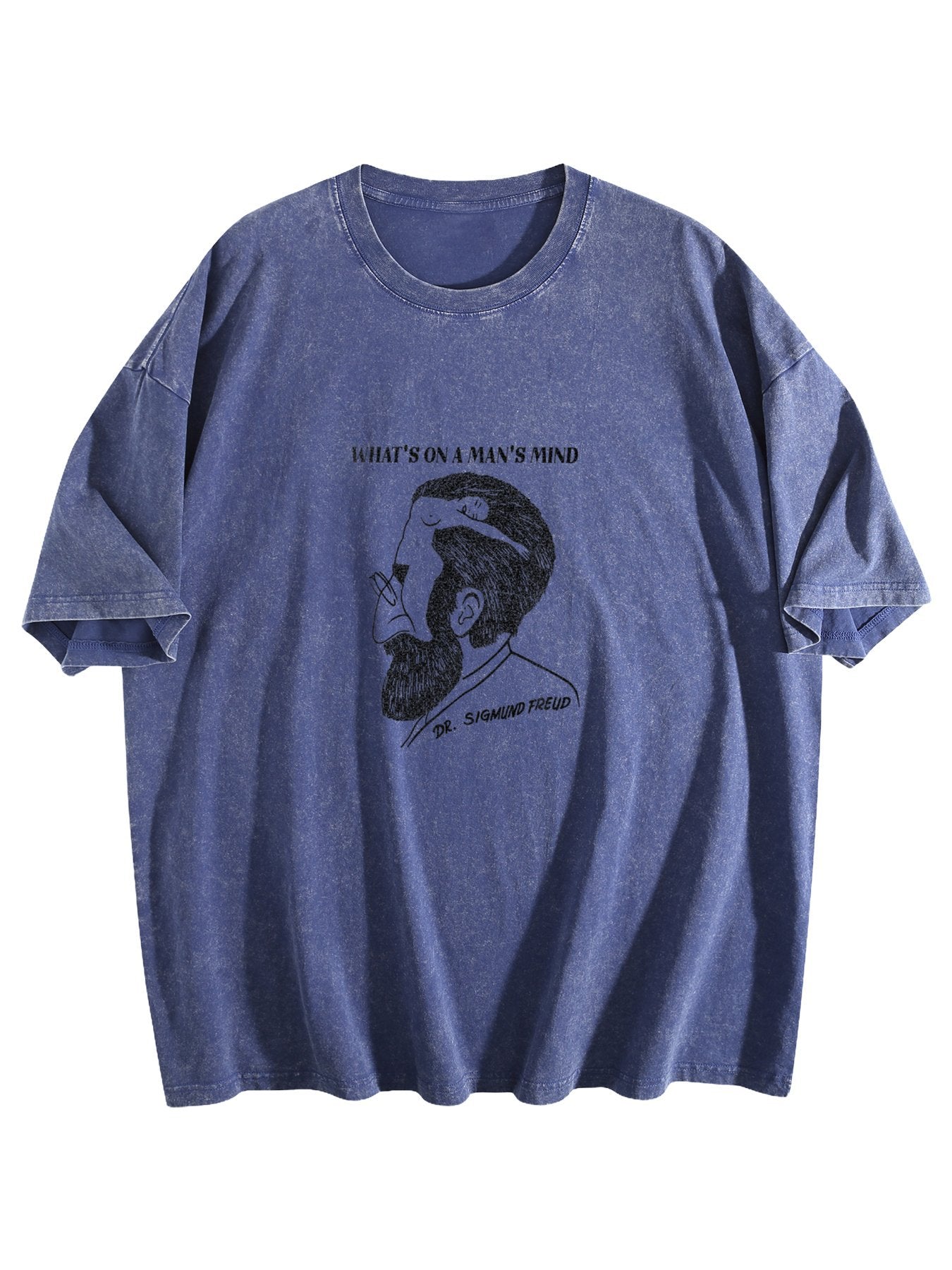 What's on a Man's Mind Graphic Washed T-Shirt