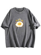 I Like Eating Eggs Graphic Washed T-Shirt