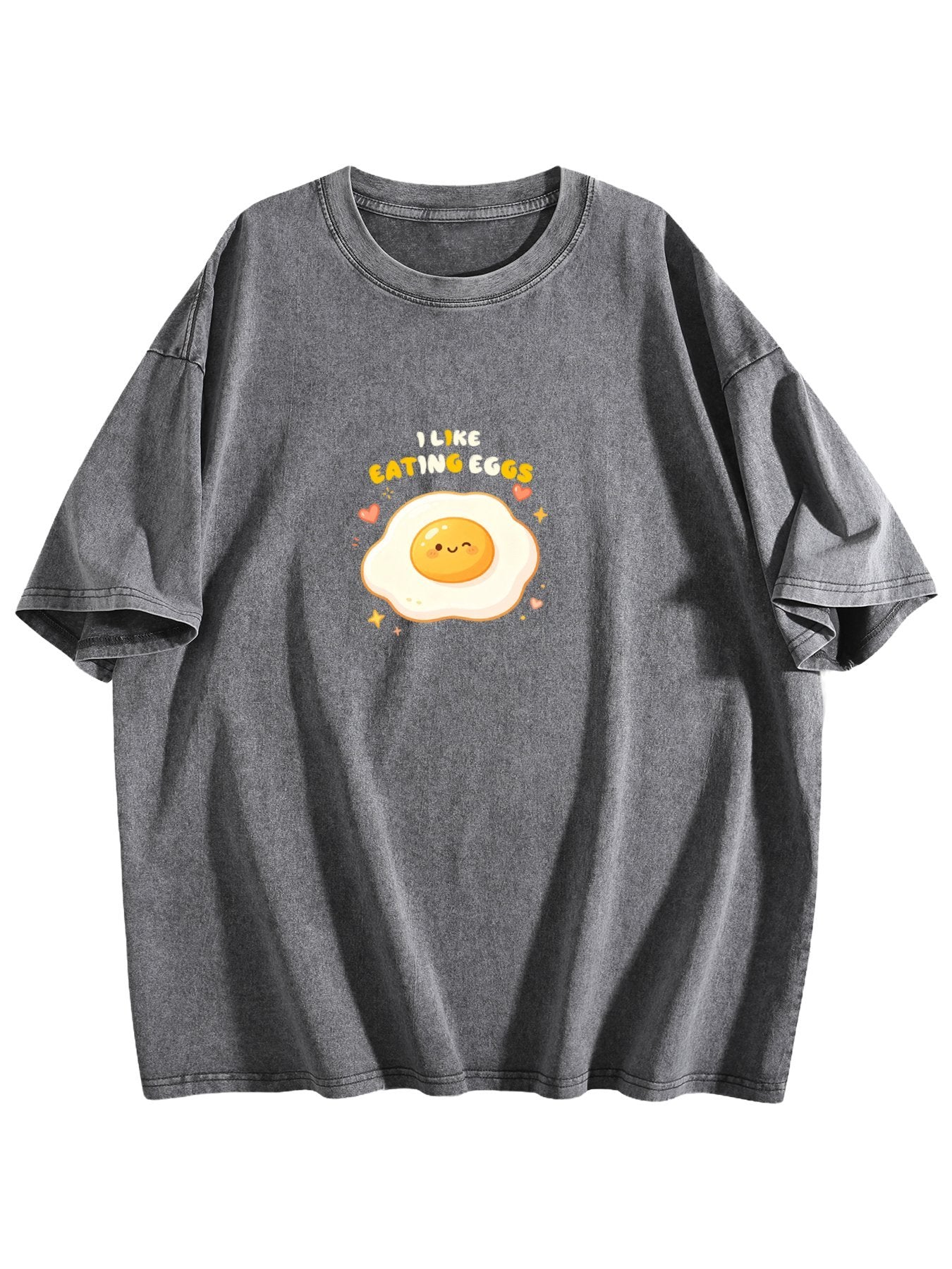 I Like Eating Eggs Graphic Washed T-Shirt