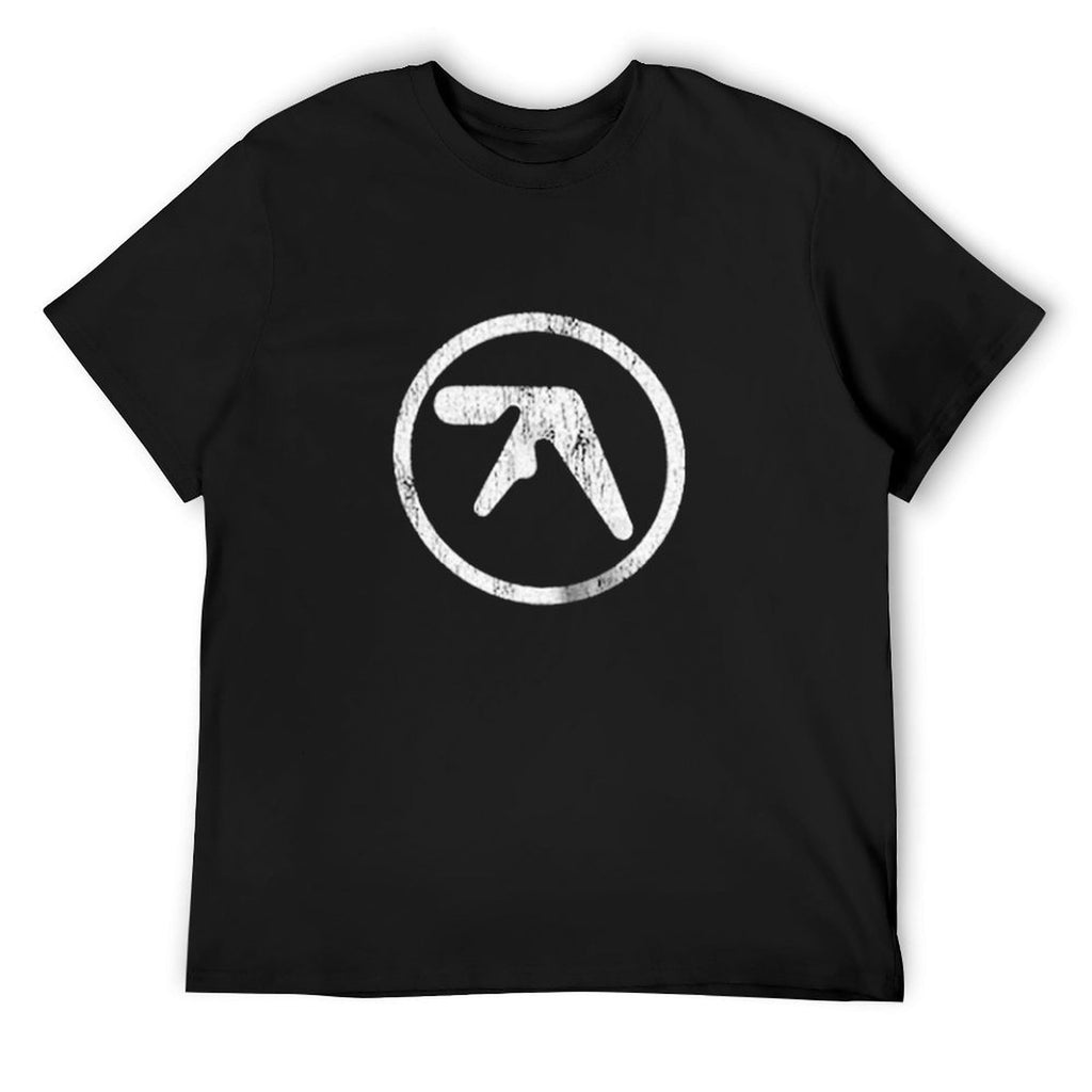 Abstract Circle Logo Graphic Black T-Shirt