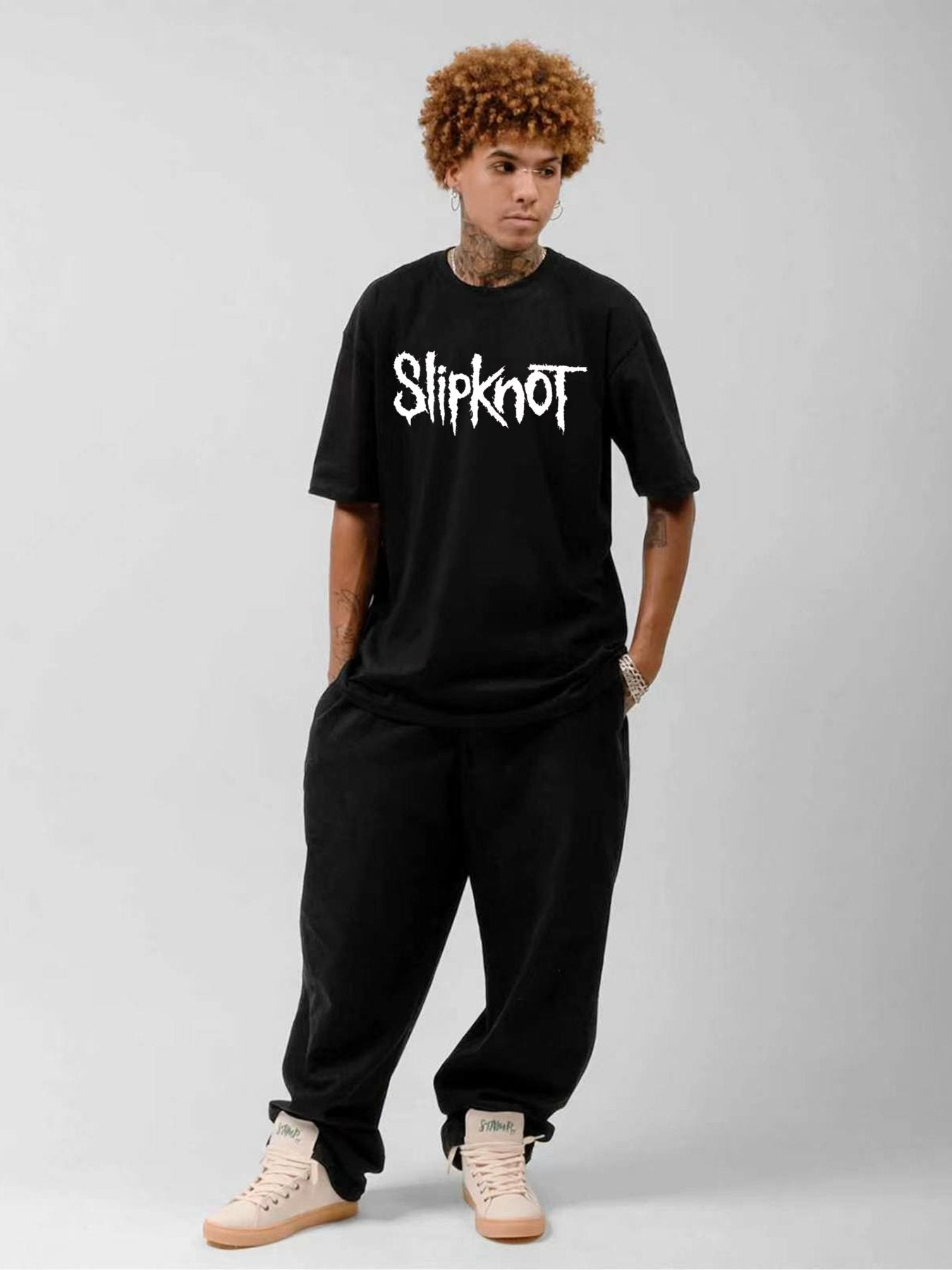 Slipknot White Logo Graphic T-Shirt