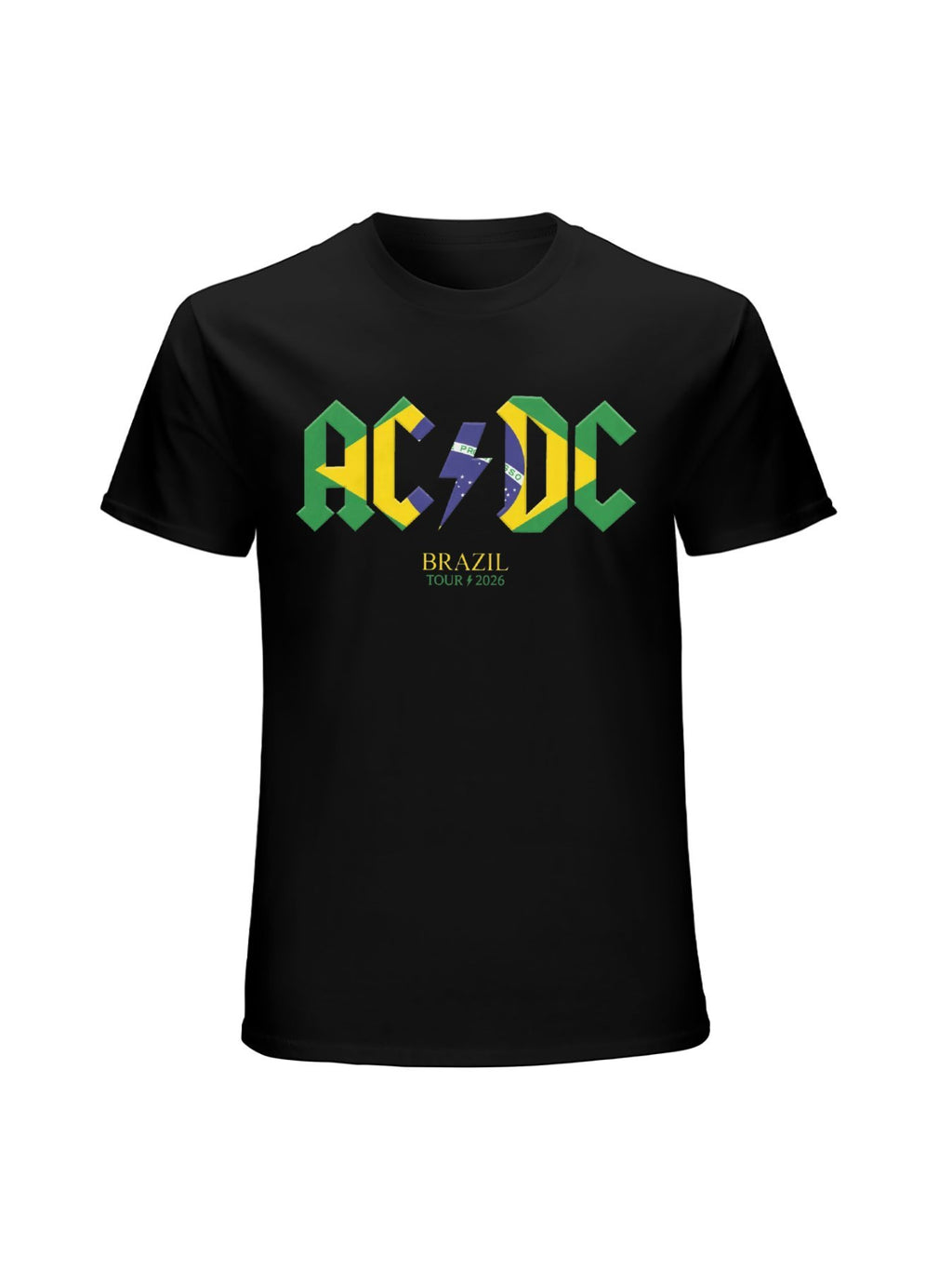 AC/DC Brazil Flag Logo Tour 2026 T-Shirt