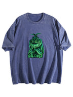 Grinch Character Graphic Washed T-Shirt