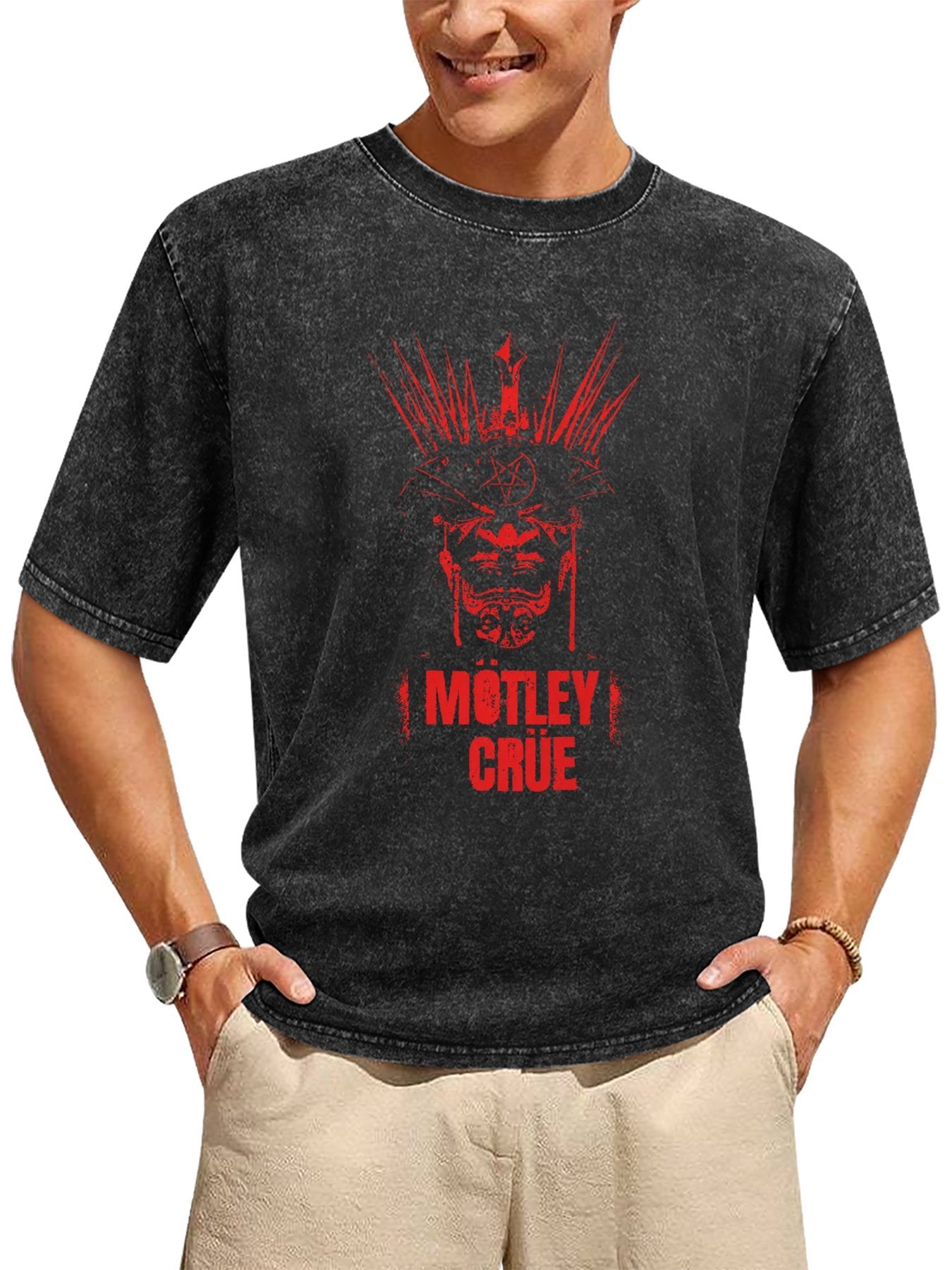 Mötley Crüe Red Samurai Mask Graphic T-Shirt Secondary image