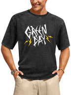 Green Day Lightning Logo Graphic T-Shirt