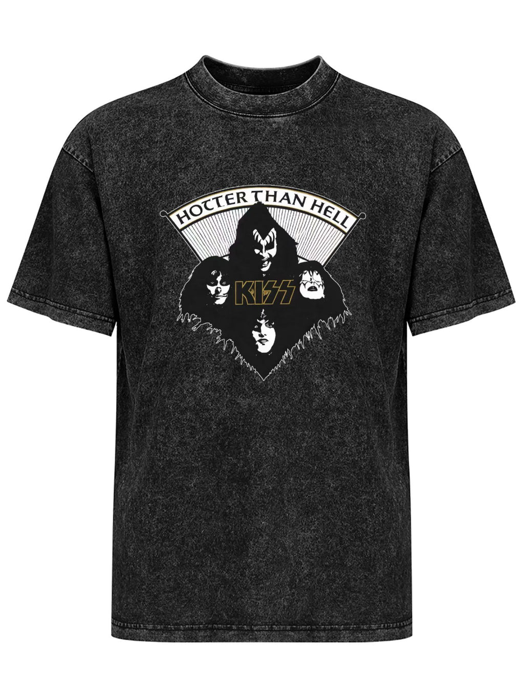 KISS Hotter Than Hell Band Portrait Graphic T-Shirt