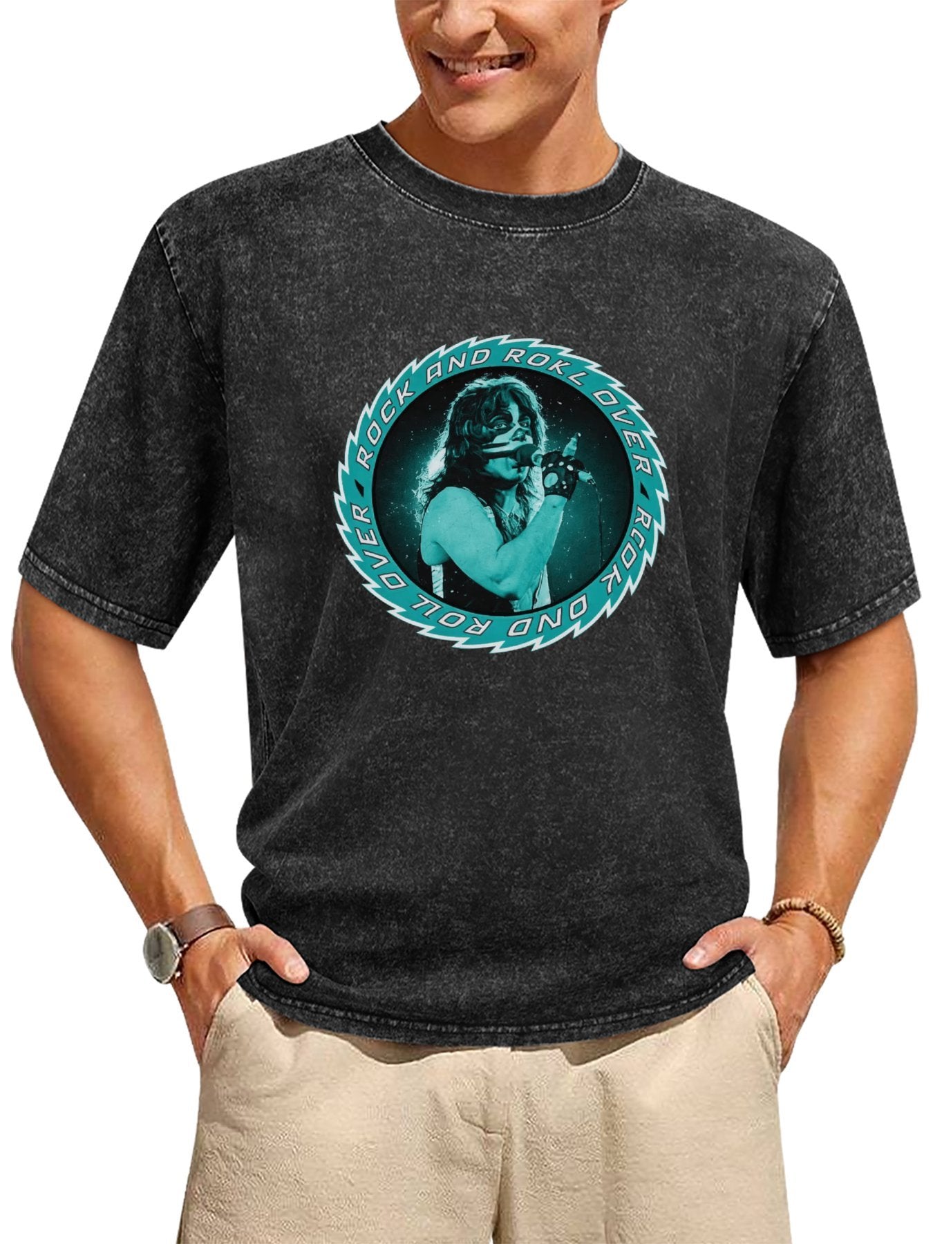 KISS Rock and Roll Over Vocalist Performance T-Shirt Secondary image