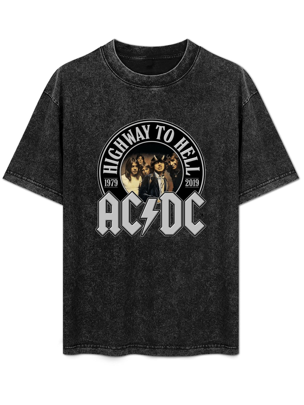 Vintage Washed AC/DC Highway to Hell Band Graphic T-Shirt