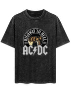 Vintage Washed AC/DC Highway to Hell Band Graphic T-Shirt
