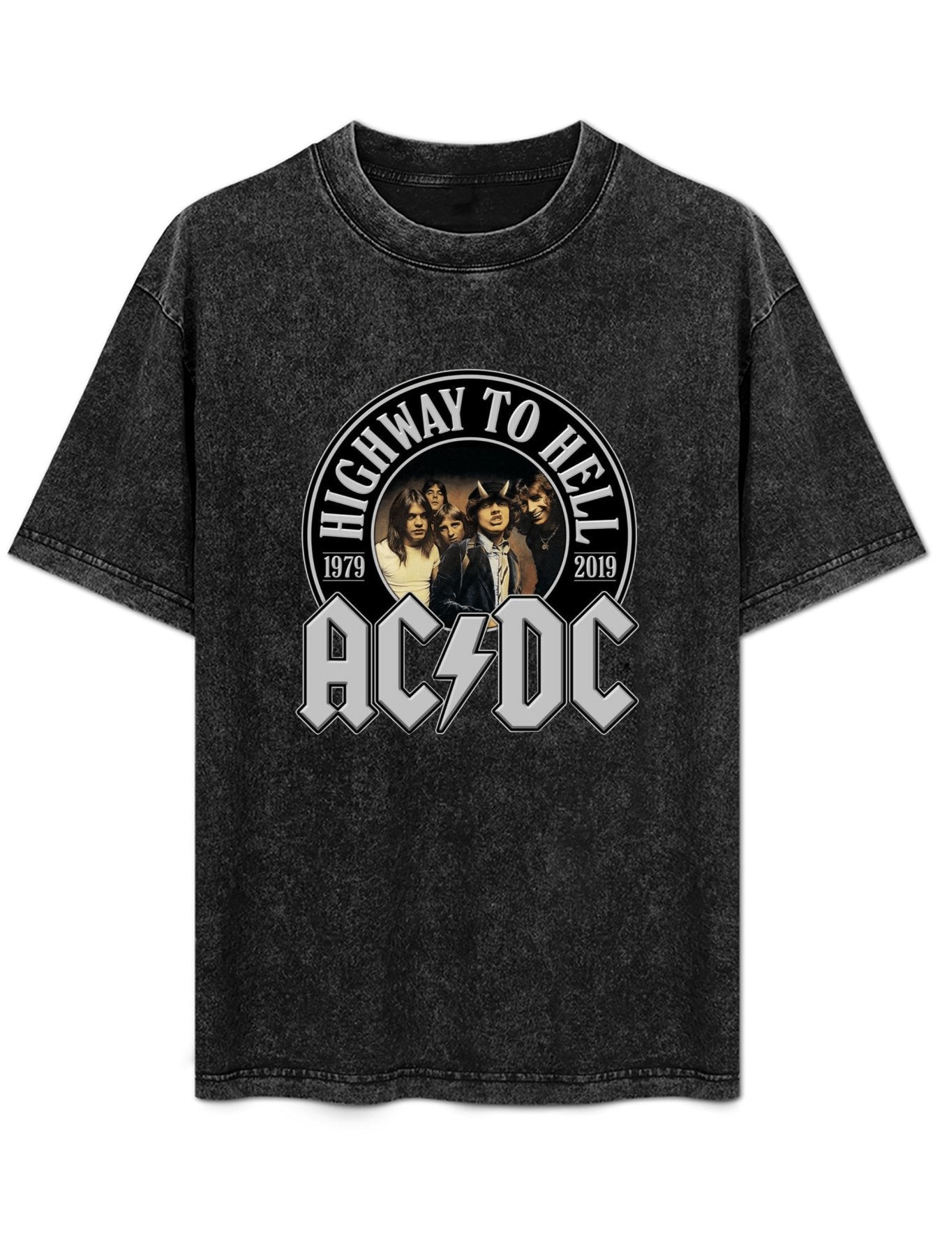 Vintage Washed AC/DC Highway to Hell Band Graphic T-Shirt