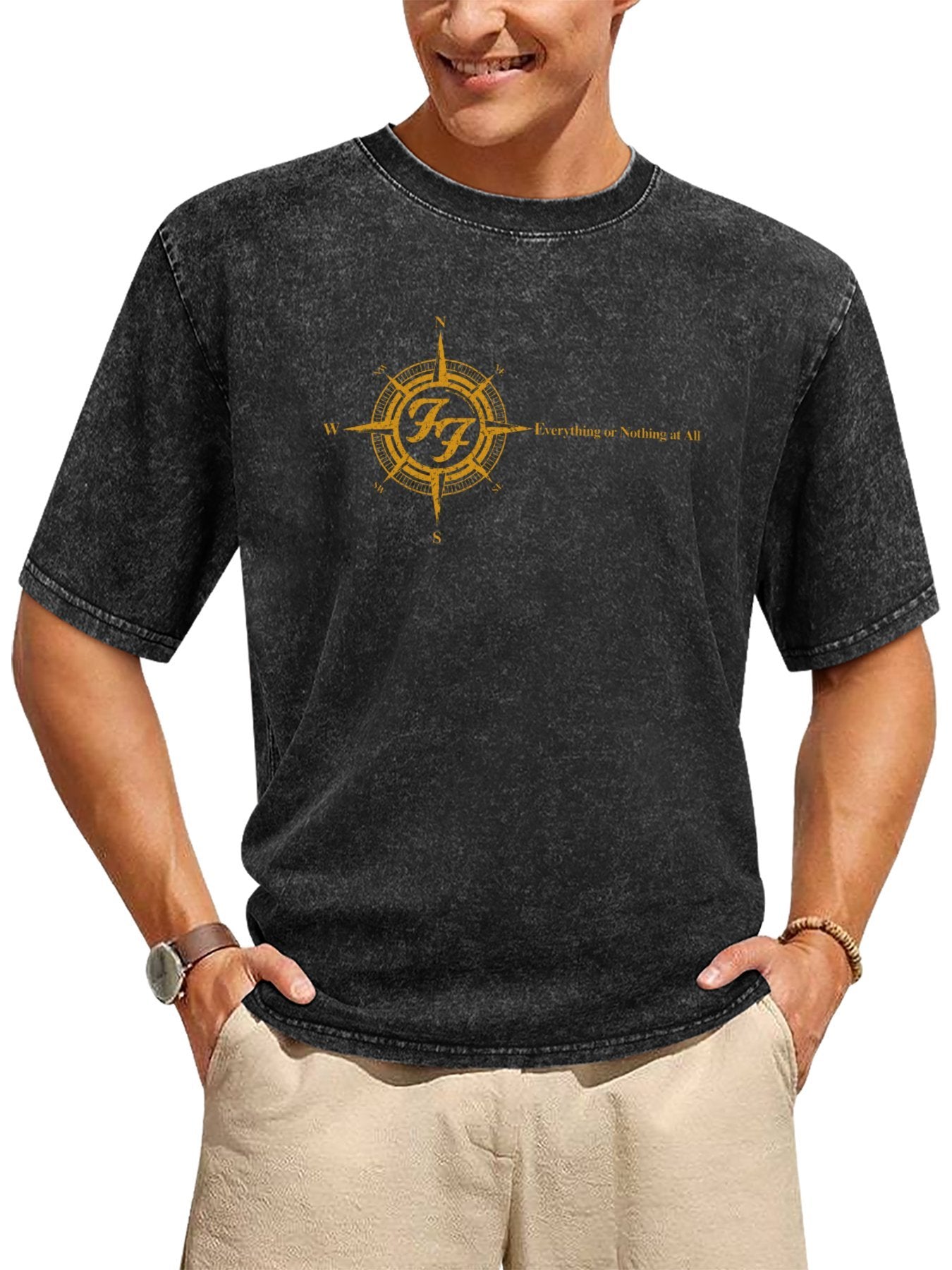 Foo Fighters Everything or Nothing at All Compass Graphic T-Shirt Secondary image