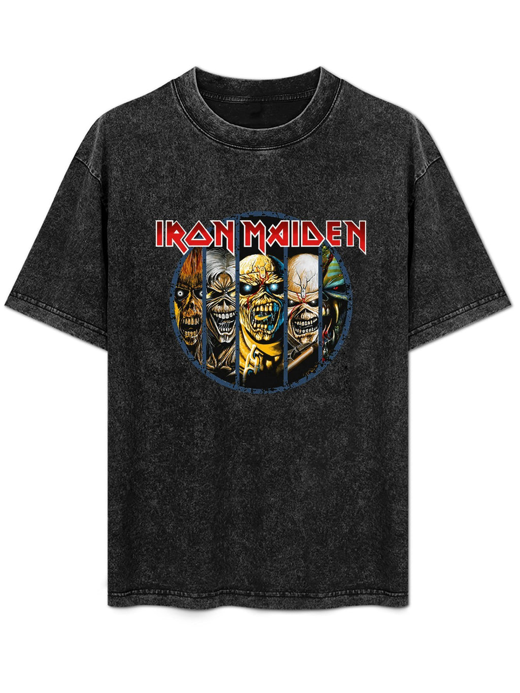 Iron Maiden Eddie Faces Graphic T-Shirt