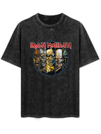Iron Maiden Eddie Faces Graphic T-Shirt