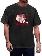 Two Faces Hauntingly Beautiful Graphic Washed T-Shirt