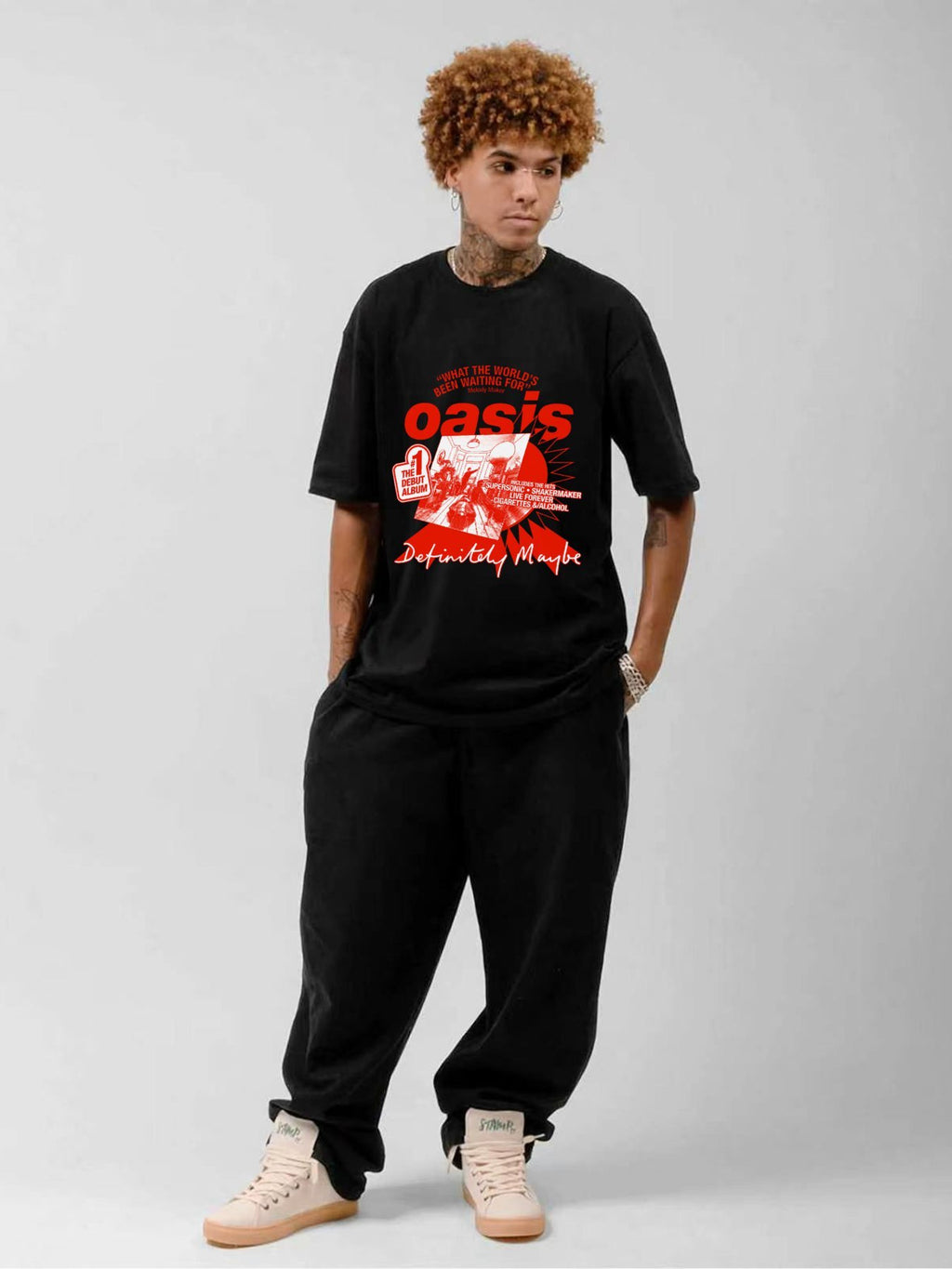 Oasis “Definitely Maybe” Red Album Graphic T-Shirt