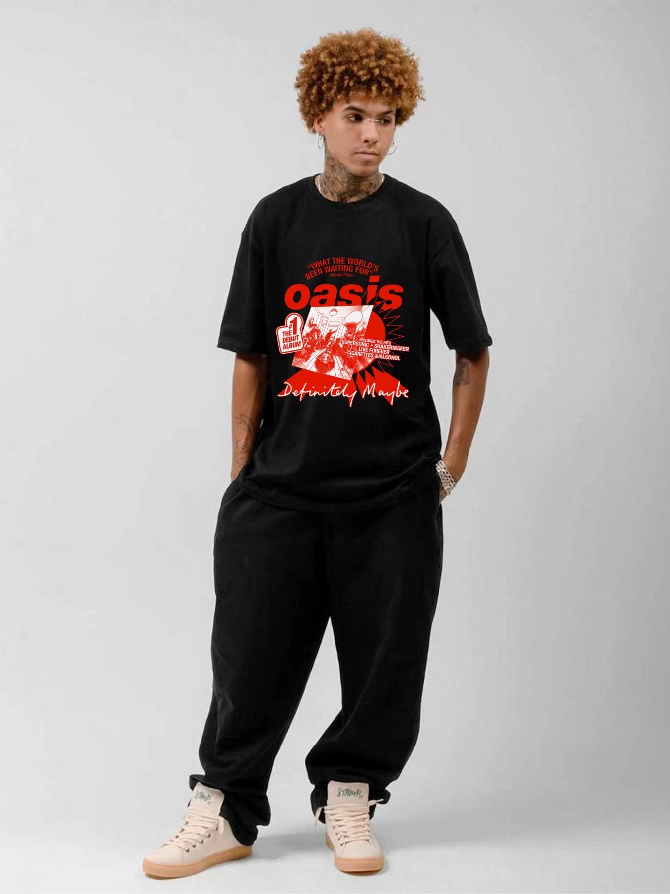 Oasis “Definitely Maybe” Red Album Graphic T-Shirt