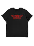 Aerosmith Red Winged Emblem Retro Graphic T-Shirt
