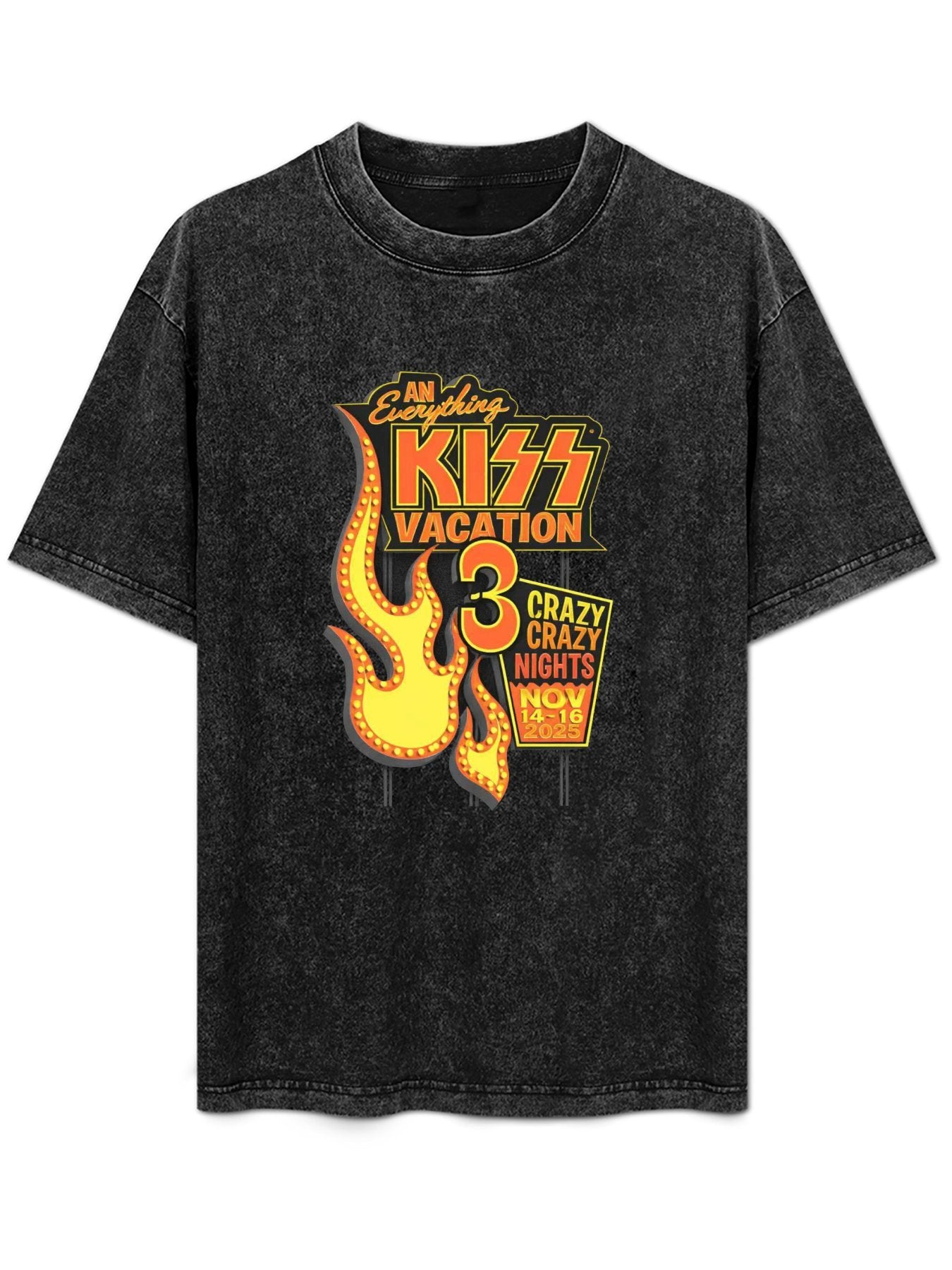 KISS Vacation 3 Crazy Crazy Nights 2025 Graphic T-Shirt