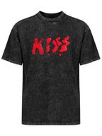 KISS Red Dripping Logo Graphic T-Shirt