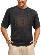 Foo Fighters Tour 2024 Vintage Microphone Graphic T-Shirt