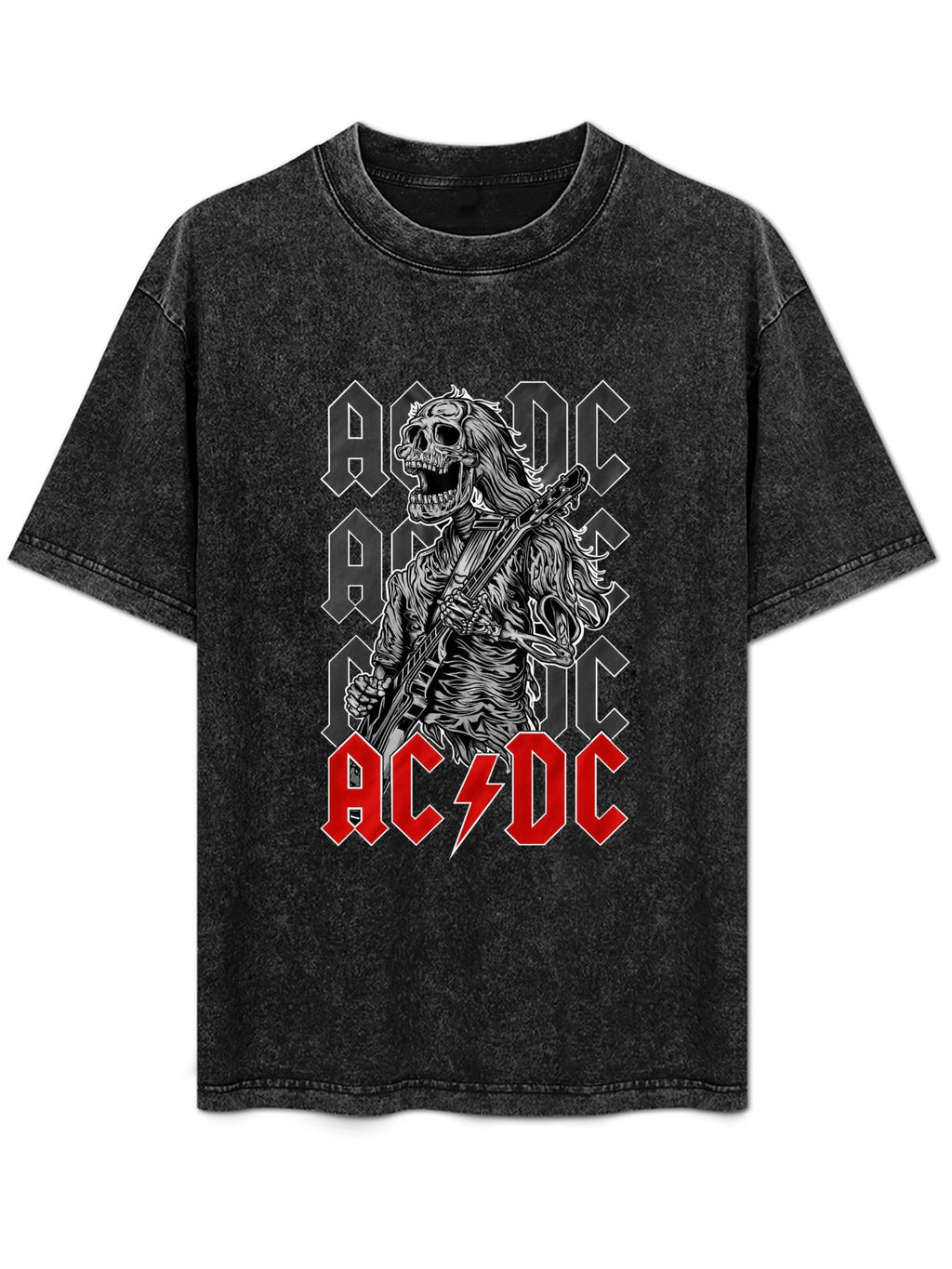 AC/DC Skeleton Guitarist Graphic T-Shirt