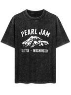 Pearl Jam Seattle Washington Mountain Graphic T-Shirt
