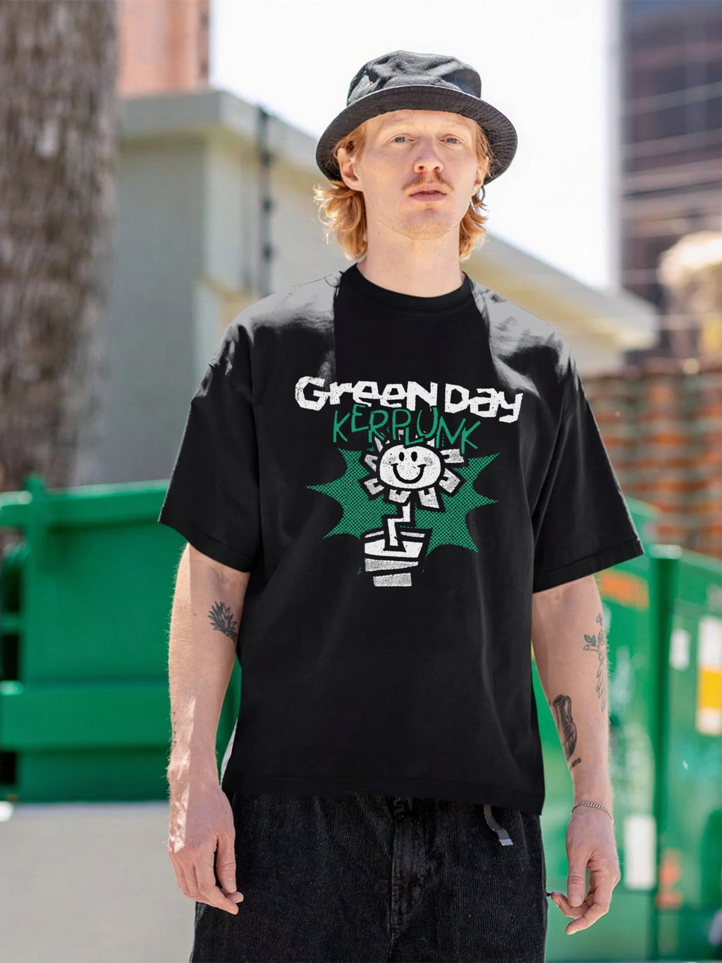 Green Day Kerplunk Flower Punk Graphic T-Shirt