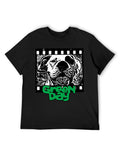 Green Day Dog Film Frame Punk Graphic T-Shirt