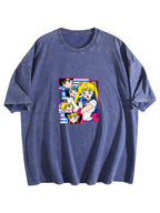 Sailor Moon Washed Anime Graphic T-Shirt